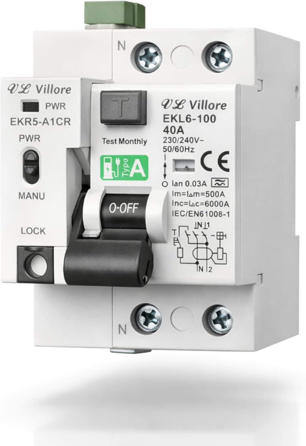 Diferencial Tipo A 40A 30mA con rearme automático VL Villore vista principal