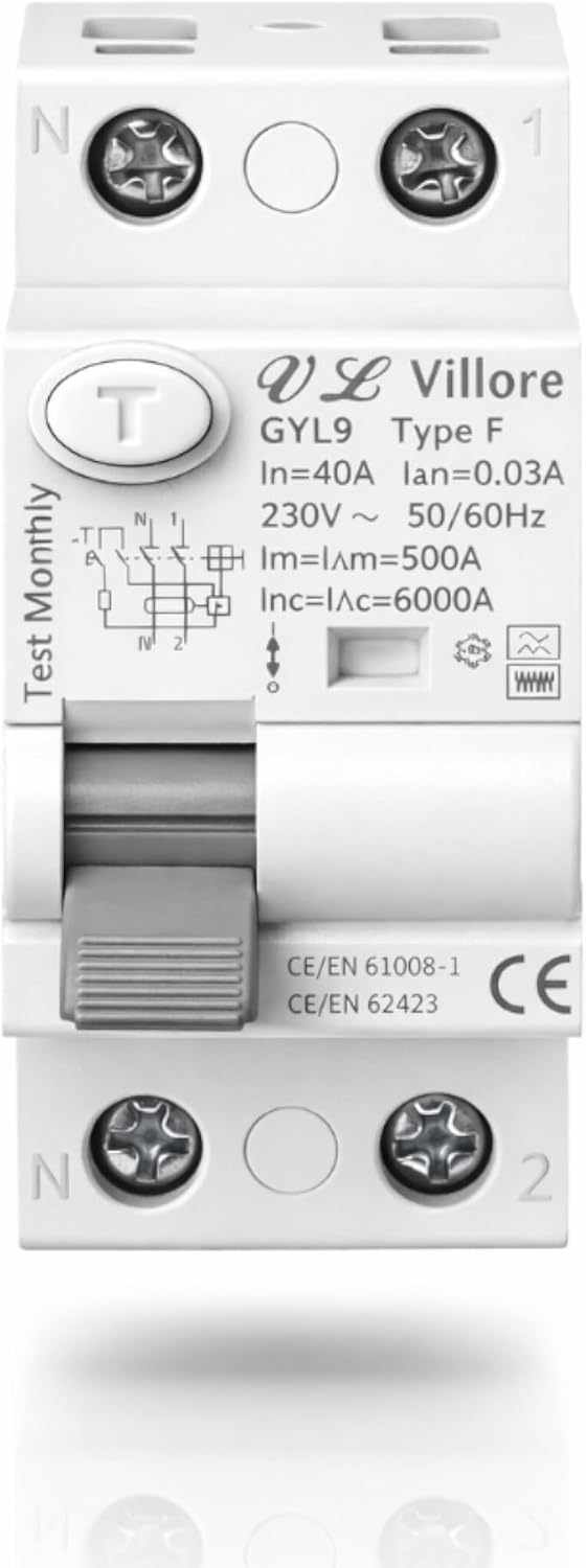 Diferencial Tipo F 40A 30mA VL Villore vista frontal
